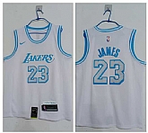 Lakers 23 Lebron James White 2020-21 City Edition Nike Swingman Jersey,baseball caps,new era cap wholesale,wholesale hats